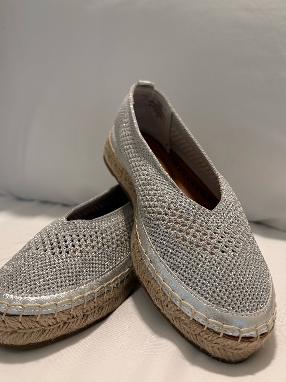 Lucky Brand Orena Knit Espandrille Slip-Ons Ortholite Side 6.5 - New